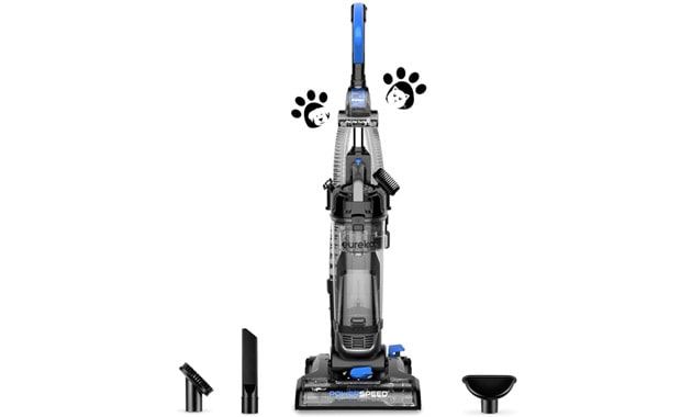 Eureka PowerSpeed Bagless Upright Vacuum Cleaner, Pet Turbo, Black