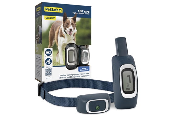 PetSafe 100 Yard Remote Trainer, Rechargeable, Waterproof, Tone/Vibration/15 Levels of Static Stimulation for dogs over 8 lb., Navy