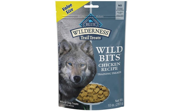 Blue Buffalo Wilderness Trail Treats Wild Bits High Protein Grain Free Soft-Moist Training Dog Treats, Chicken Recipe 10-oz bag