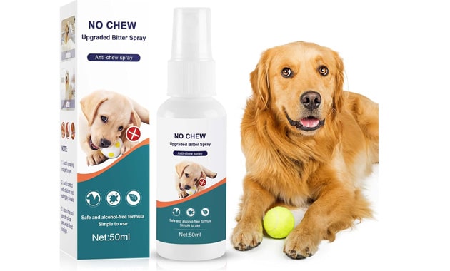 Bitter Apple Spray for Dogs to Stop Chewing, No Chew Spray for Dogs, Dog Corrector Spray, Effective Anti Scratch Furniture Protector, Alcohol Free/Non-Toxic & No Smell - Indoor & Outdoor Safe (White)