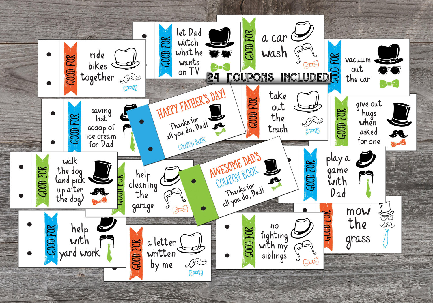 Coupon book handmade gifts to give on Fathers Day