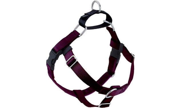 2 Hounds Design Freedom No Pull Dog Harness | Comfortable Control for Easy Walking | Adjustable Dog Harness | Small, Medium & Large Dogs | Made in USA | Solid Colors | 1" LG Burgundy