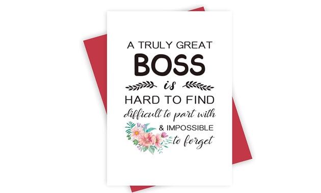 Alzombi Special Boss Birthday Card, Sweet Appreciation Greeting Card for Boss, Retirement Gift for Boss Friend