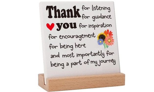 Thank You Gift for Women Friend, Thank You Gifts for Teacher Boss Coworker Teacher Aunt Principal Appreciation Gifts-Thank You for being Part of My Journey Decorative Plaques