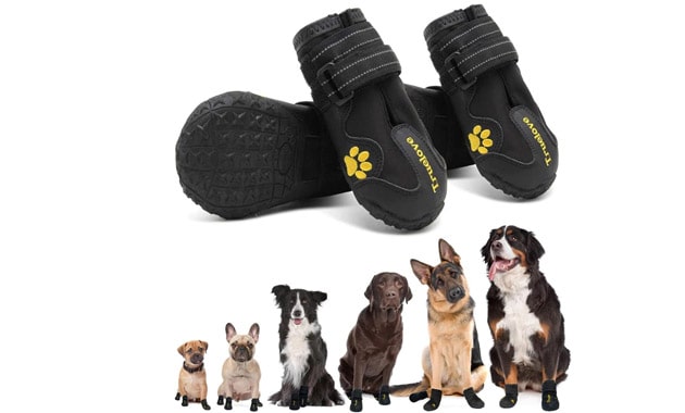 Expawlorer Anti-Slip Dog Shoes for Small Dogs,Dog Booties for Winter with Rugged Sole and Reflective Strap,Waterproof Dog Rain Boots,Dog Paw Protectors for Cold/Hot Pavement,Dog Snow Shoes for Outdoor