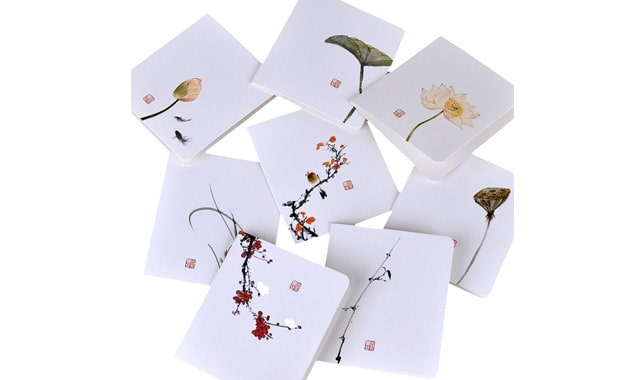 Featuring Hand-Drawn Thank You Card：8pcs Assorted Blank All-Occasion Note Cards- Flowers And Birds Series Thank You Cards