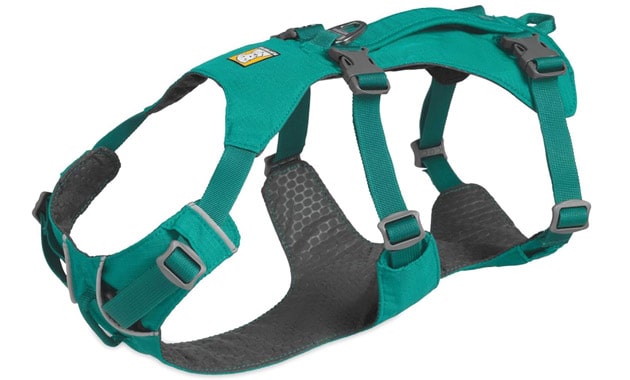 Ruffwear, Flagline Dog Harness, Lightweight Lift-and-Assist Harness with Padded Handle, Meltwater Teal, Small