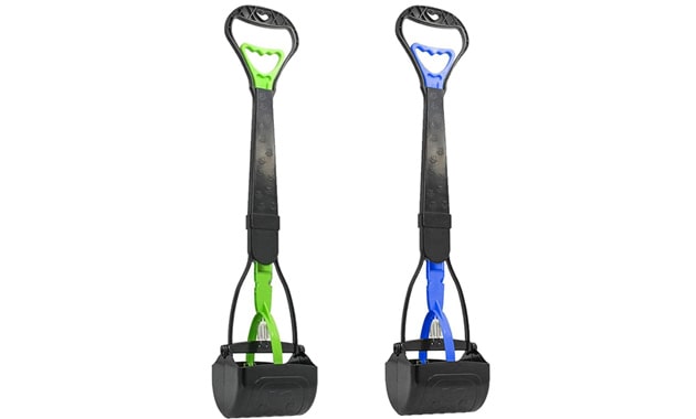Living Express 28" Large Pooper Scooper for Dogs with Long Handle(Set of 2), Pet Waste Pick Up Jaw Scooper Without Smelling, Durable Spring Easy to Use Perfect for Grass,Dirt,Gravel
