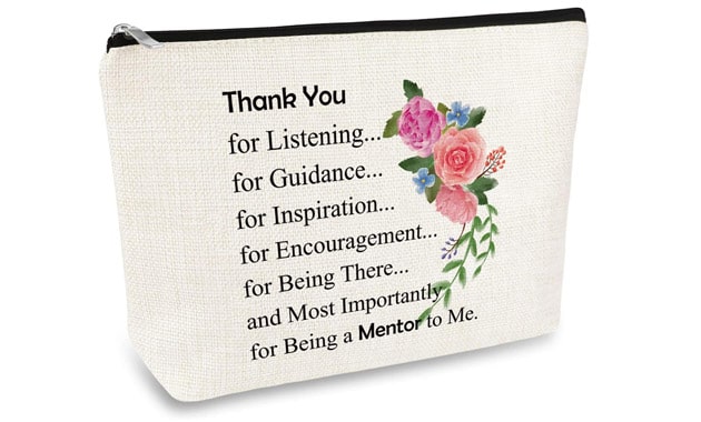 Mentor Appreciation Gifts Mentor Cosmetic Bag Gifts for Women Thank You Gifts for Mentor Teacher Supervisor Coworker Counselor Leader Christmas Birthday Thanksgiving Leaving Farewell Gifts Makeup Bag