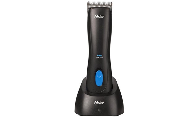 Oster Pro 3000i Cordless Pet Clippers with Size 10 CryogenX Blade (078003-100-000), 6.90 x 1.80 x 1.90 Inch, Black / Blue