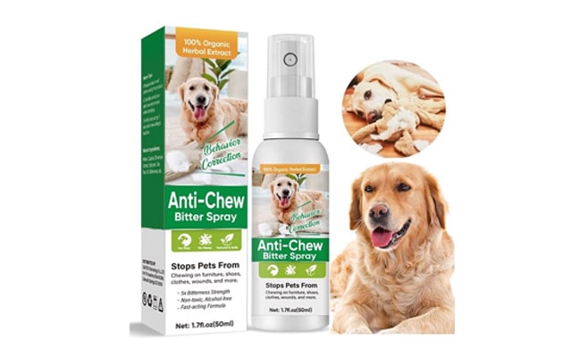 Parrots Treasure Bitter Spray for Dogs to Stop Chewing, No Chew Spray for Dogs, Pet Corrector Spray for Indoor and Outdoor Use, Prevent Scratching Furniture, Shoes, Plants