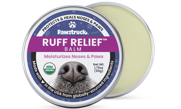 Pawstruck USDA Organic Natural Ruff Relief Wax Balm for Dogs – Moisturizes, Protects, and Heals Noses & Paws – Made in USA, Non-Toxic, Hypoallergenic - 1.75 oz - Packaging May Vary