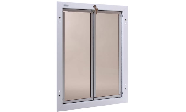 Plexidor Performance Pet Doors for Cats and Dogs - Wall Mount Pet Door with Lock and Key - Energy Efficient - White