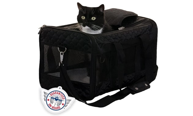 Sherpa Original Deluxe Travel Pet Carrier, Airline Approved - Black Lattice, Large